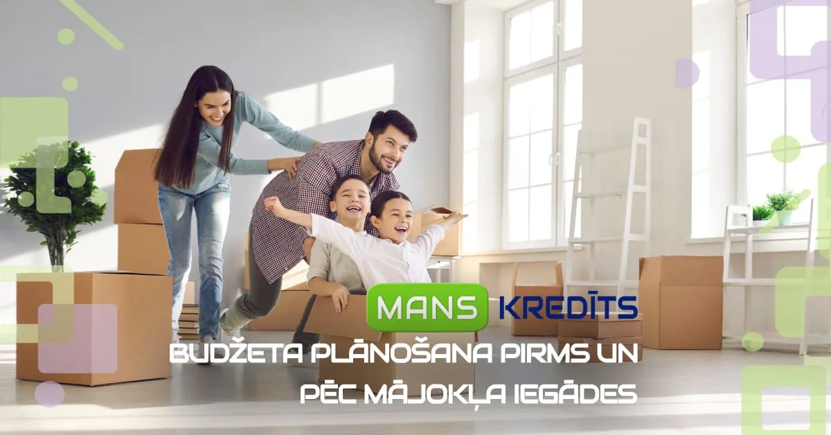 bilde budžeta plānošana pirms un pēc mājokļa iegādes